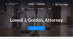 Desktop Screenshot of lowelljgordonlaw.com